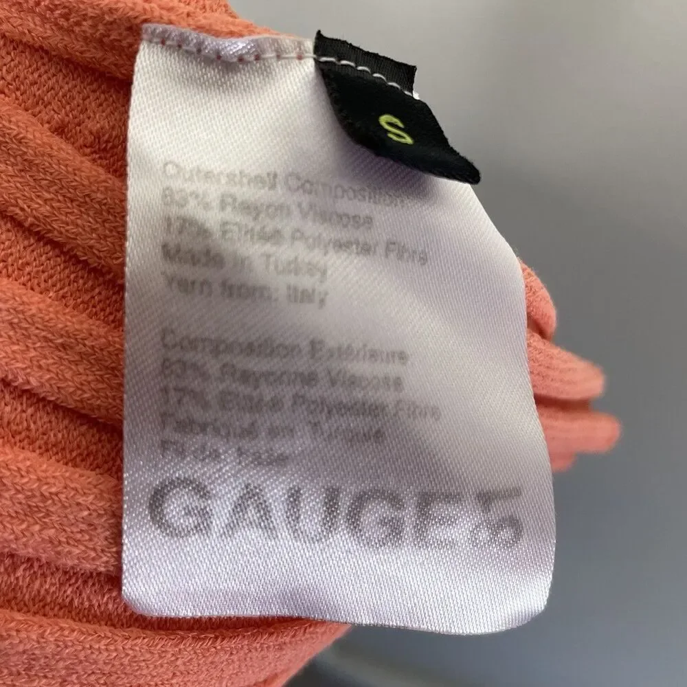 GAUGE81 Moura Plunge Top Women Small Ribbed Knit Halter Orange Viscose Blend - Picture 14 of 15